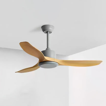 Minimalistische Plafondventilator Hout 106-132cm Met Afstandsbediening 5 Snelheden Omkeerbaar Koper Motor AC 110-240V