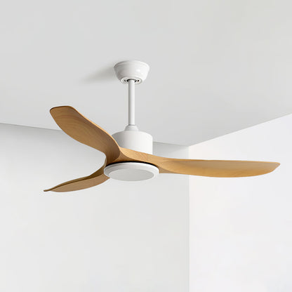 Minimalistische Plafondventilator Hout 106-132cm Met Afstandsbediening 5 Snelheden Omkeerbaar Koper Motor AC 110-240V
