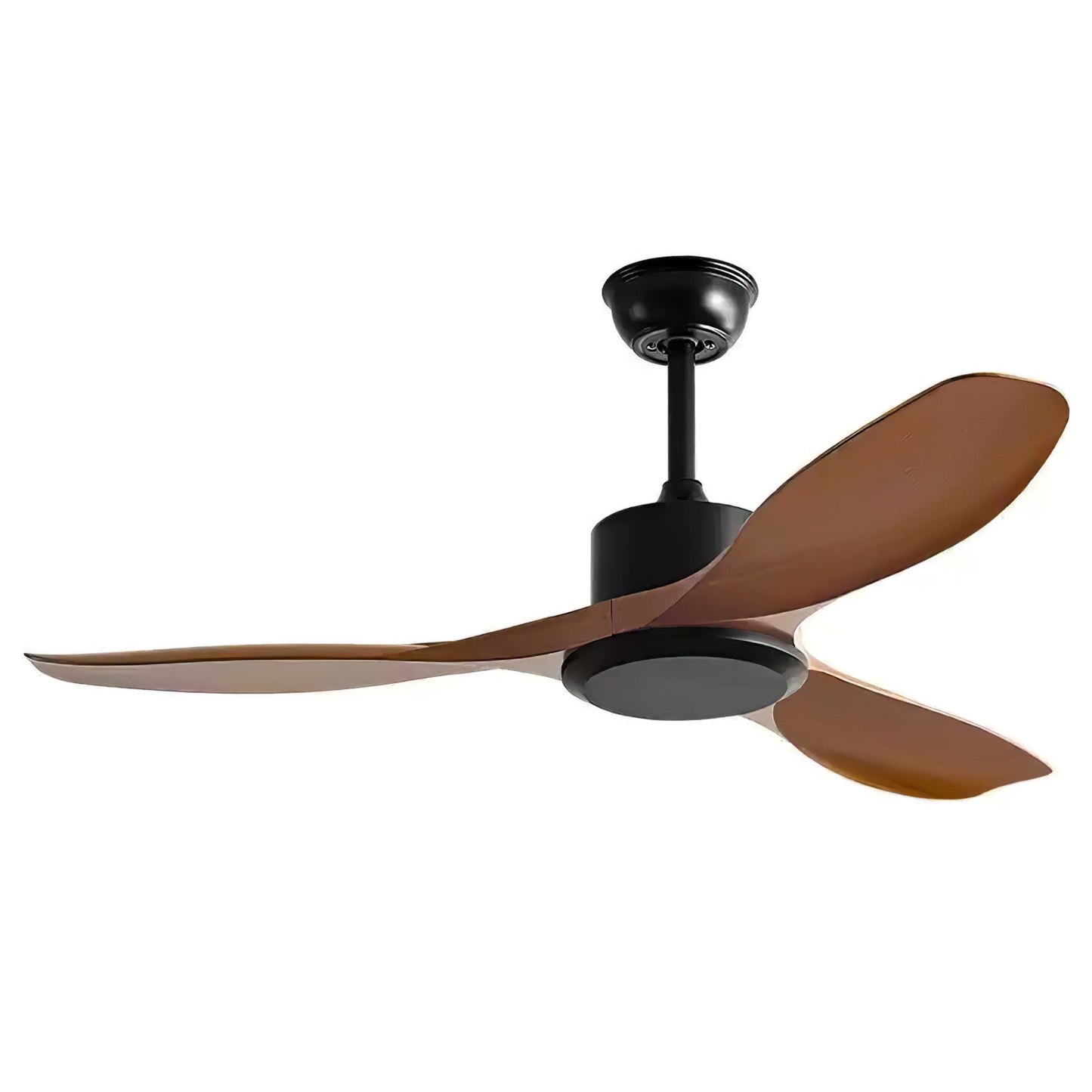 Minimalistische Plafondventilator Hout 106-132cm Met Afstandsbediening 5 Snelheden Omkeerbaar Koper Motor AC 110-240V