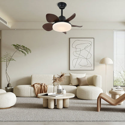 Moderne plafondventilator Veyra met lamp en 6 snelheden – diameter 71 cm – afstandsbediening