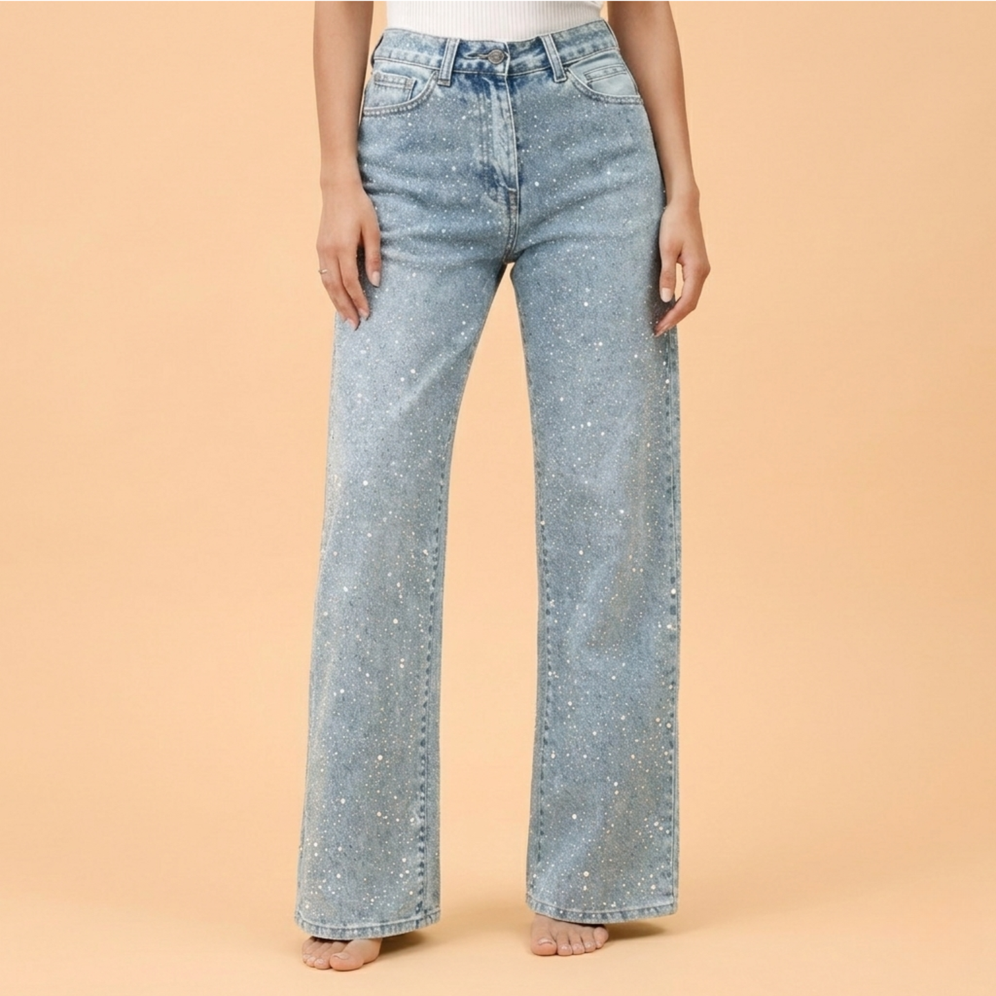 Amelia | Stijlvolle glitterjeansbroek 6