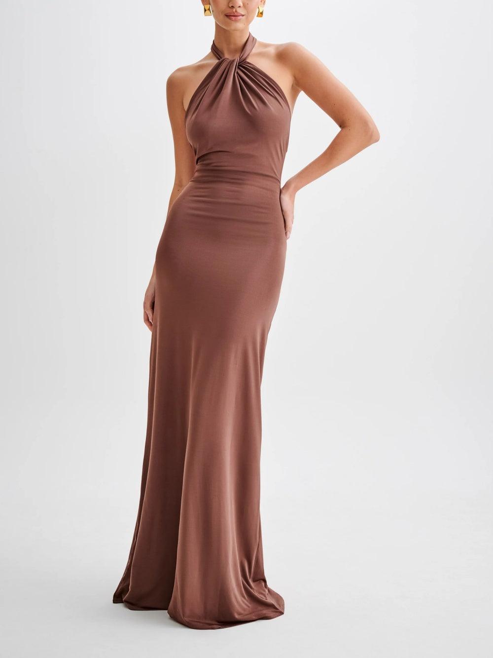 Maxi Jurk Elegante Hoge Halslijn Lange Zomerjurk - StudioMarella