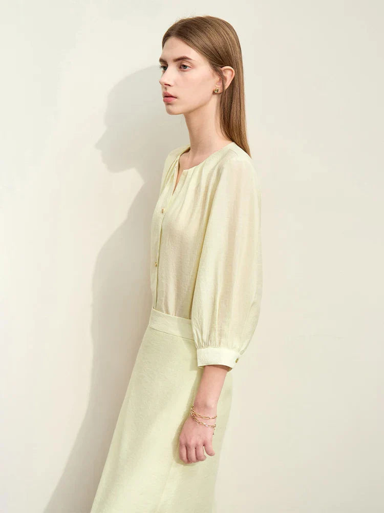 Zomer Blouse Elegante Lichte Jurk