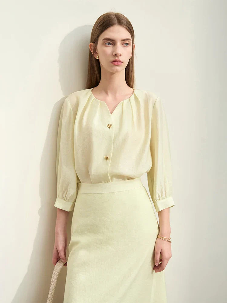 Zomer Blouse Elegante Lichte Jurk