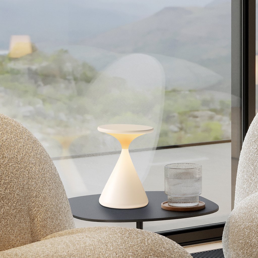 Draagbare Zandloper Tafellamp met Dimbare LED Batterij Accustroom Sfeerlicht Draadloze Touch Bediening Woon Slaapkamer Kantoor Retro Stijlvol Modern Design