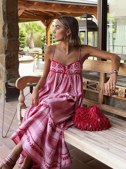 Maxi Zomerjurk Dames Elegante A-lijn Stijlvolle Jurk