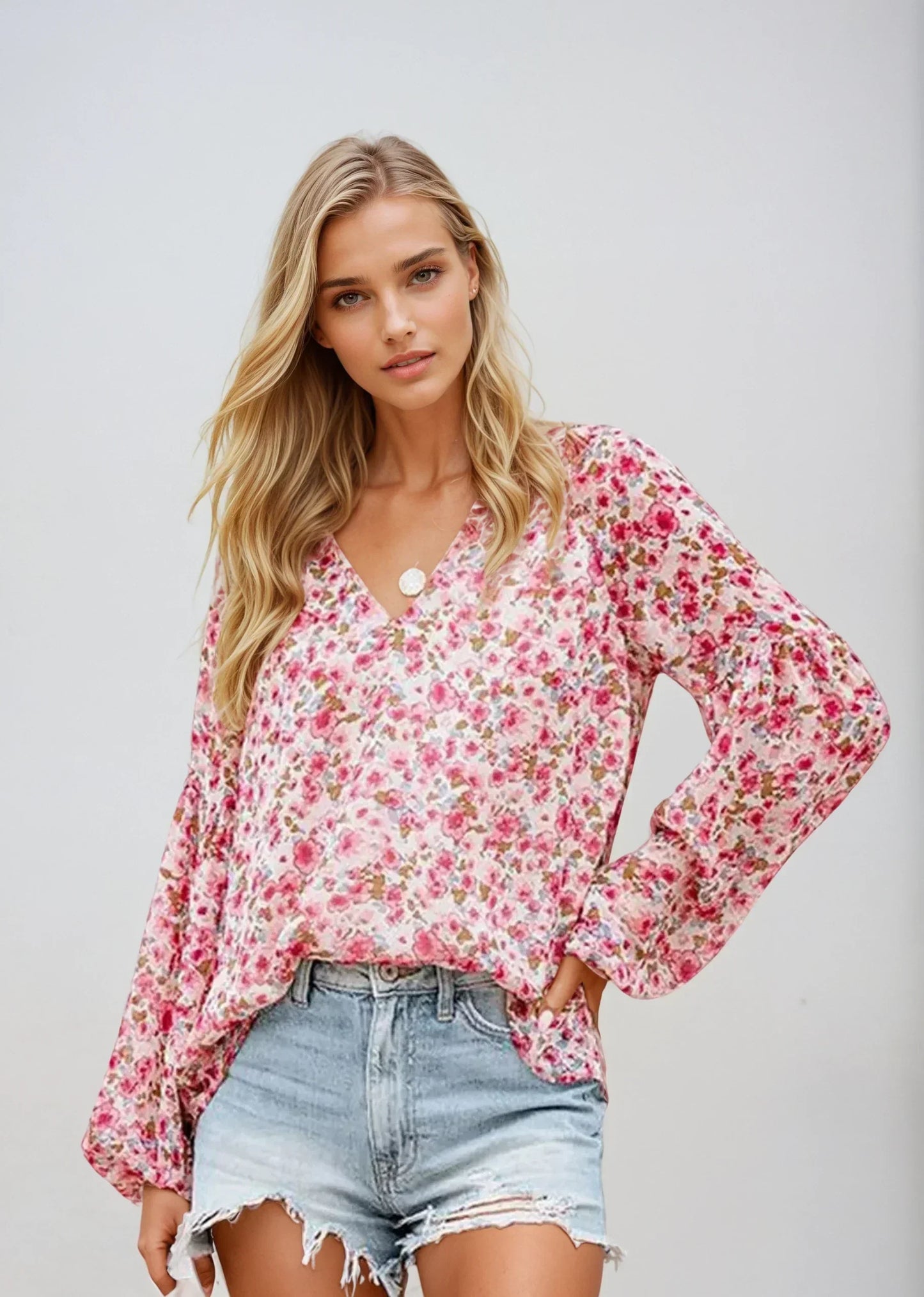 Vrouwen Blouse Bloemenprint Losse Fit Comfortabel - StudioMarella