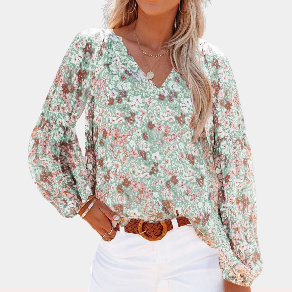 Dames Zomerblouse Bloemenprint Stijlvol