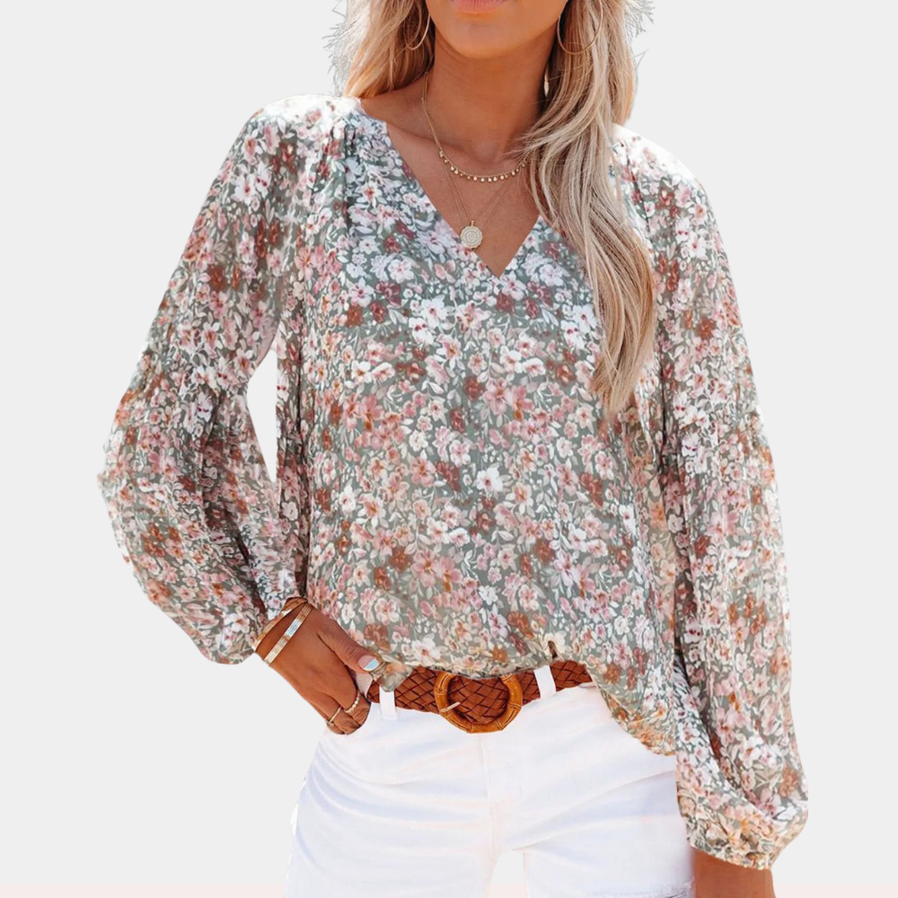 Dames Zomerblouse Bloemenprint Stijlvol