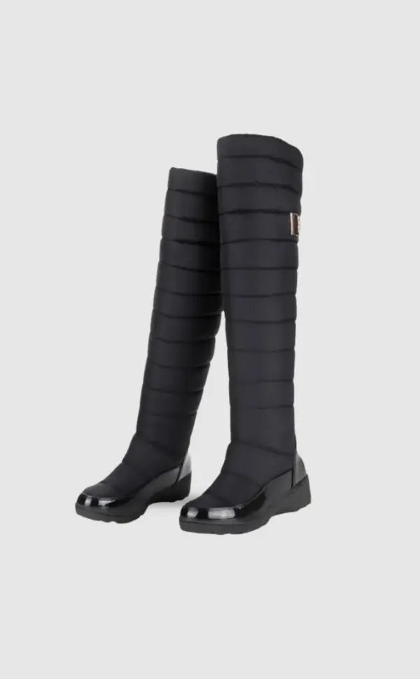 Overknee Laarzen Warm Zwart van Leer - StudioMarella