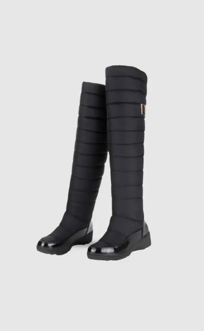 Overknee Laarzen Warm Zwart van Leer - StudioMarella