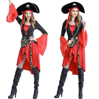 Piratenjurk Vrouw Halloween Feestkleding Elegante Stijl