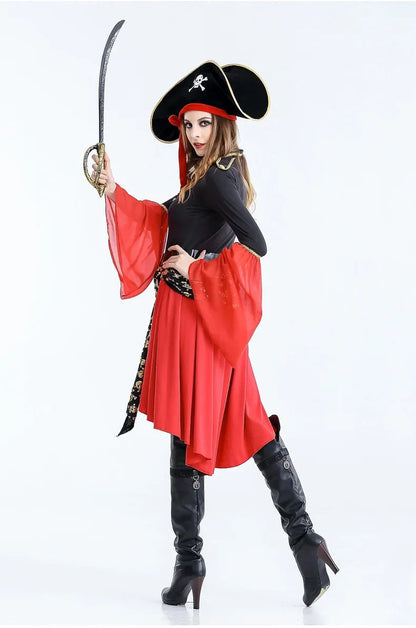 Piratenjurk Vrouw Elegante Halloween Kostuum