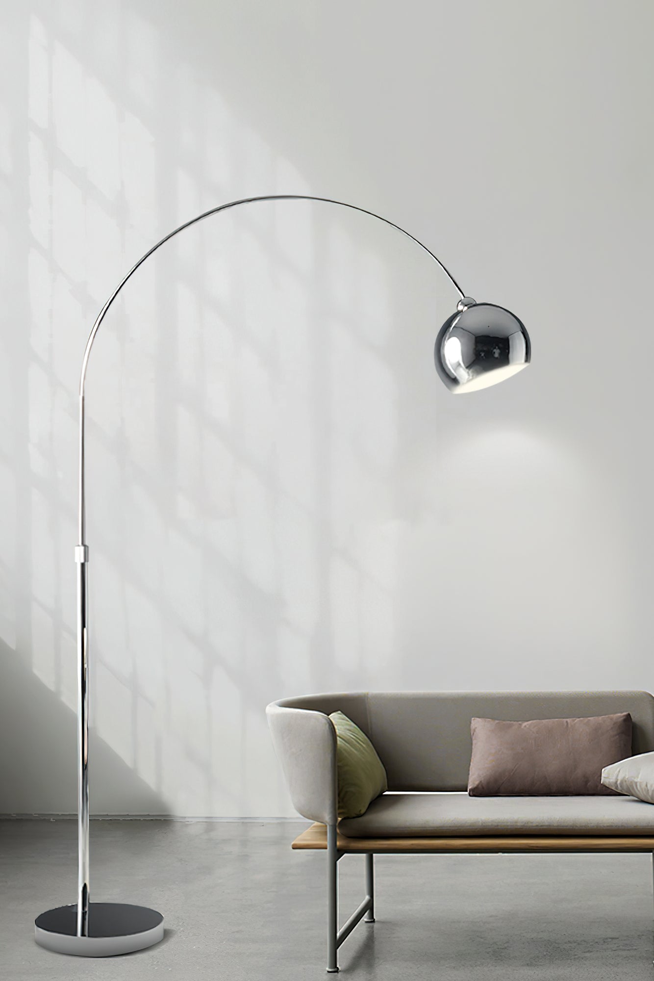 Verstelbare Vloerlamp Metaal Zwart Chroom Wit Telescopische Arm Leeslamp Modern Design