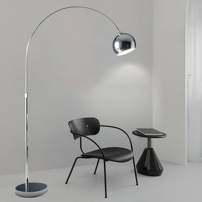 Verstelbare Vloerlamp Metaal Zwart Chroom Wit Telescopische Arm Leeslamp Modern Design