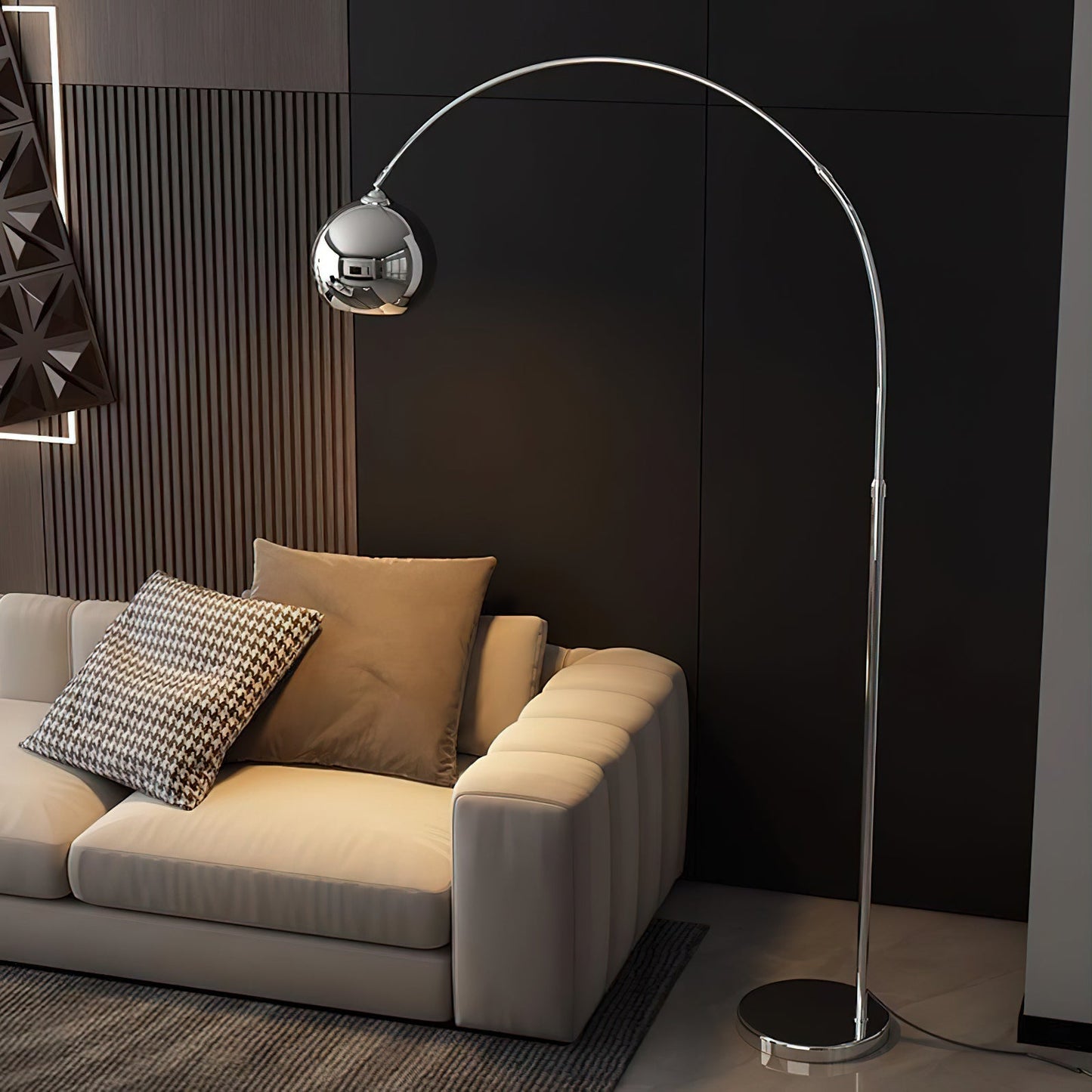 Verstelbare Vloerlamp Metaal Zwart Chroom Wit Telescopische Arm Leeslamp Modern Design
