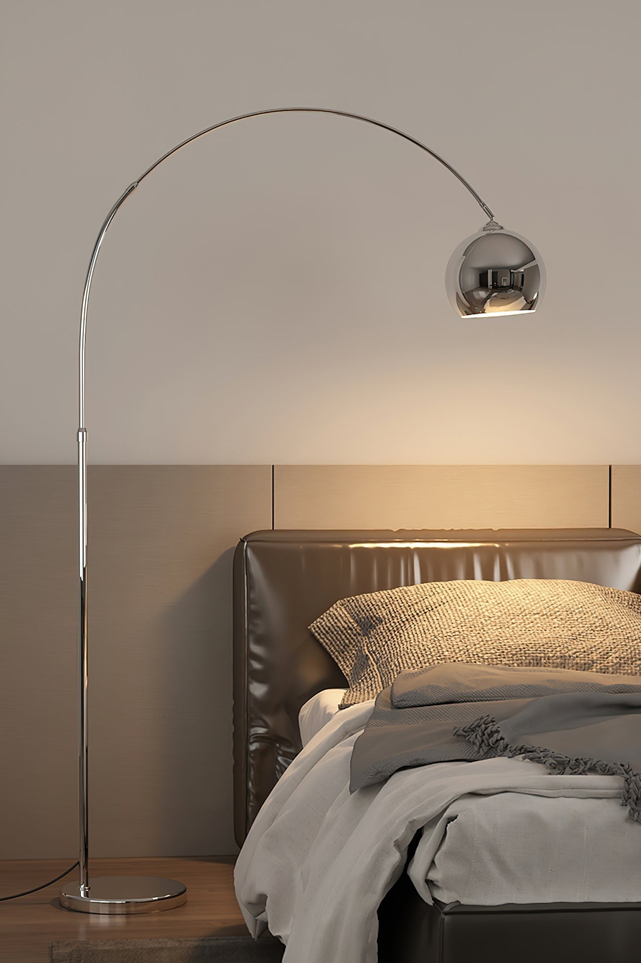 Verstelbare Vloerlamp Metaal Zwart Chroom Wit Telescopische Arm Leeslamp Modern Design