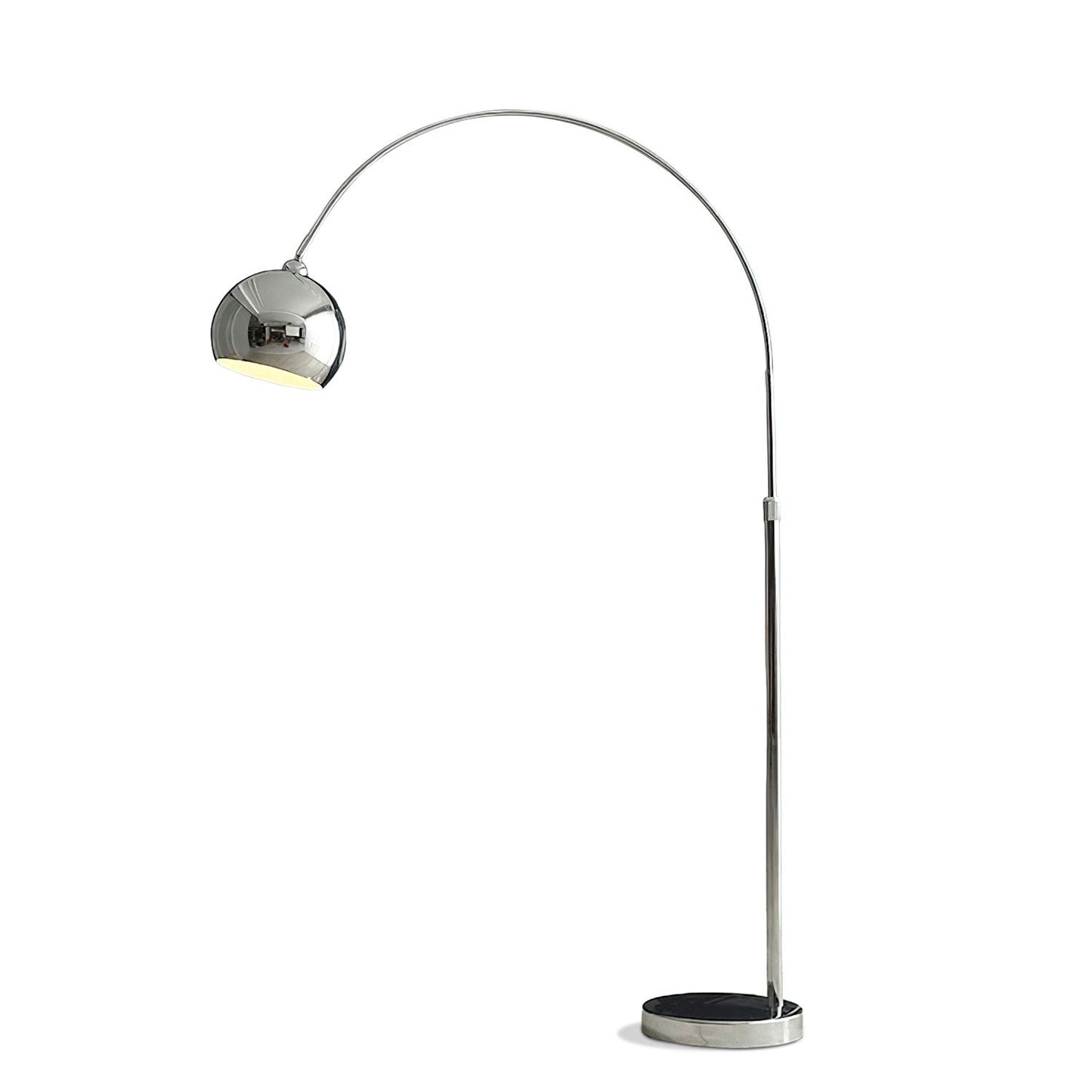 Verstelbare Vloerlamp Metaal Zwart Chroom Wit Telescopische Arm Leeslamp Modern Design
