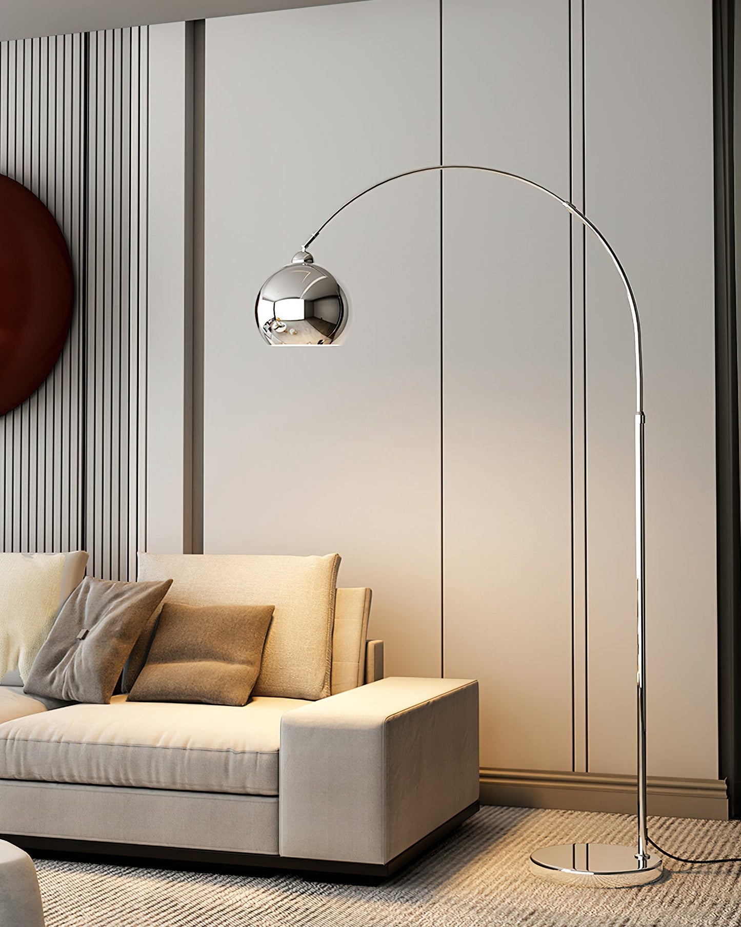 Verstelbare Vloerlamp Metaal Zwart Chroom Wit Telescopische Arm Leeslamp Modern Design