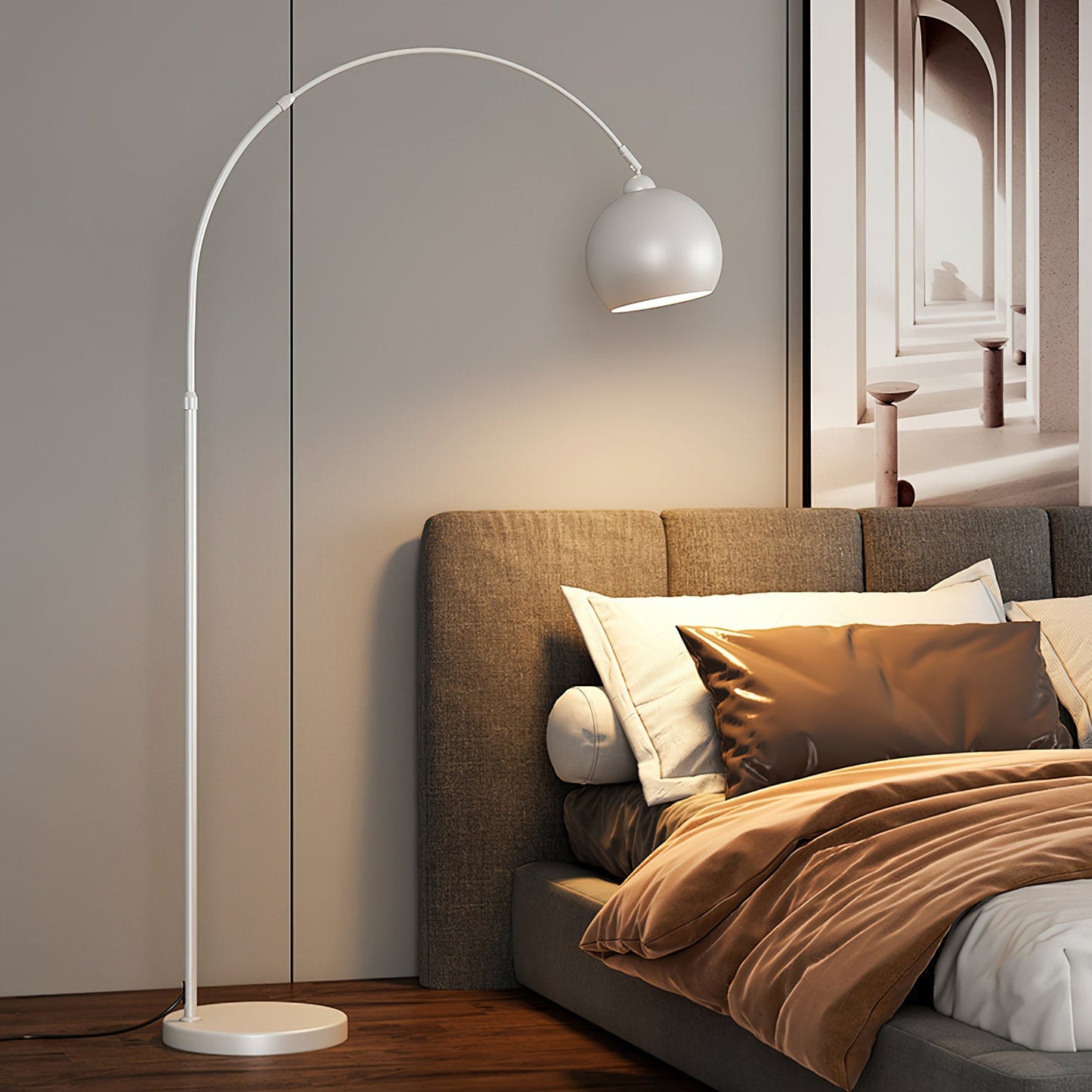 Verstelbare Vloerlamp Metaal Zwart Chroom Wit Telescopische Arm Leeslamp Modern Design
