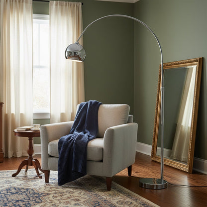 Verstelbare Vloerlamp Metaal Zwart Chroom Wit Telescopische Arm Leeslamp Modern Design