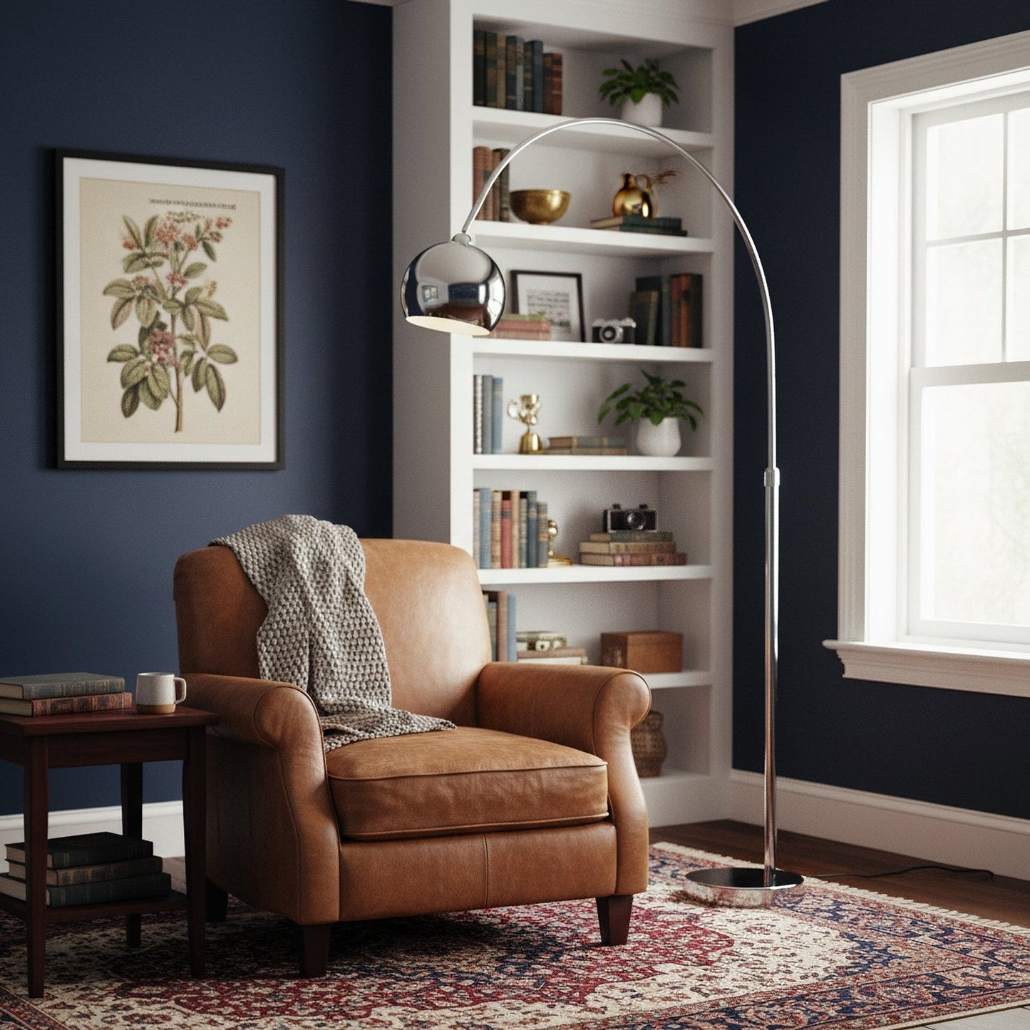 Verstelbare Vloerlamp Metaal Zwart Chroom Wit Telescopische Arm Leeslamp Modern Design