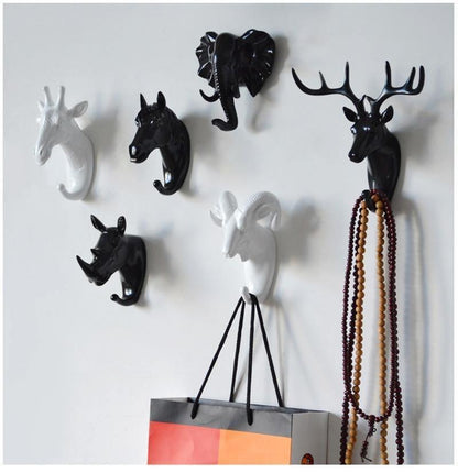 Wandhaken dieren resin goud decoratief kapstok haak hal badkamer sleutelhouder sieraden ophanghaken muur