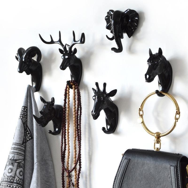 Wandhaken dieren resin goud decoratief kapstok haak hal badkamer sleutelhouder sieraden ophanghaken muur