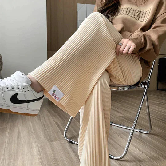Comfortabele Geribde Broek Dilara voor Vrouwen