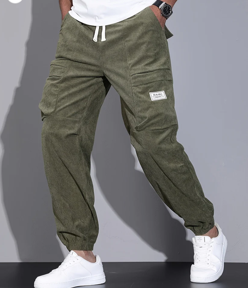 Velours Broek Corduroy Stijl Mannenbroek