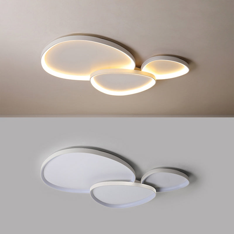 LED plafondlamp ovaal dimbaar metaal zwart wit slaapkamer hal woonkamer moderne plafondverlichting Scandinavisch design opbouwlamp