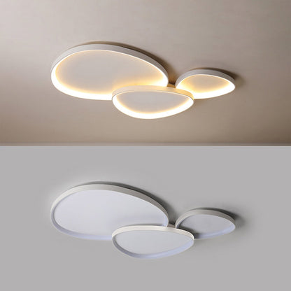 LED plafondlamp ovaal dimbaar metaal zwart wit slaapkamer hal woonkamer moderne plafondverlichting Scandinavisch design opbouwlamp
