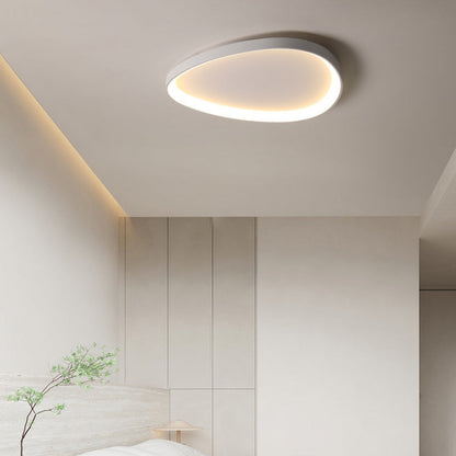 LED plafondlamp ovaal dimbaar metaal zwart wit slaapkamer hal woonkamer moderne plafondverlichting Scandinavisch design opbouwlamp
