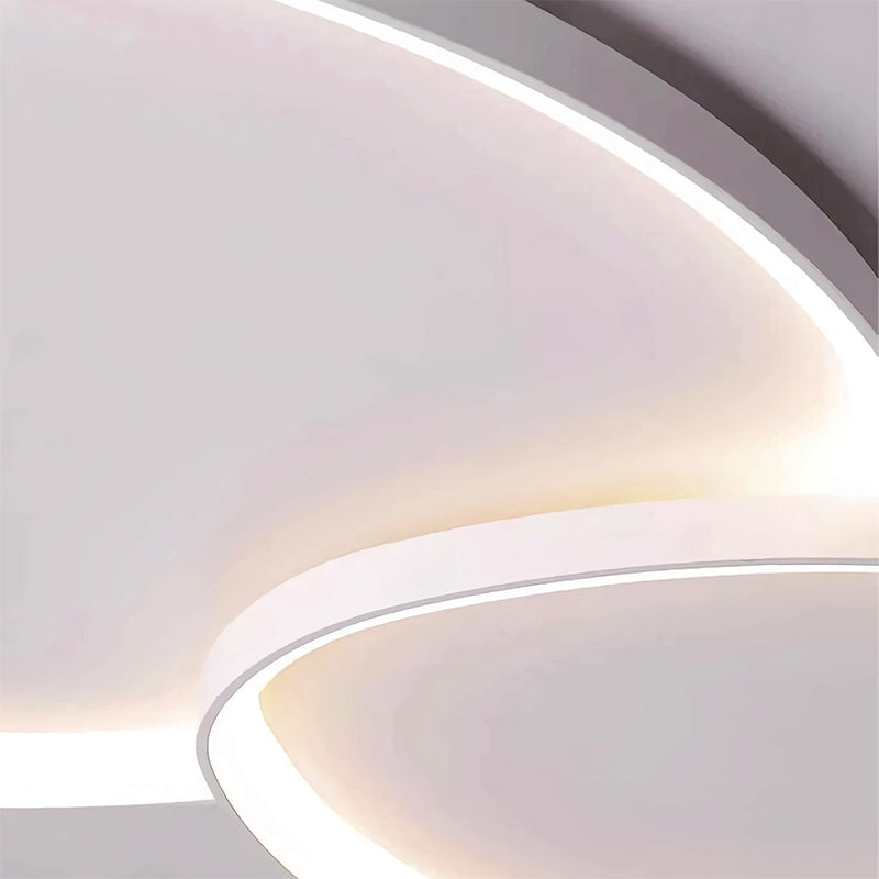 LED plafondlamp ovaal dimbaar metaal zwart wit slaapkamer hal woonkamer moderne plafondverlichting Scandinavisch design opbouwlamp
