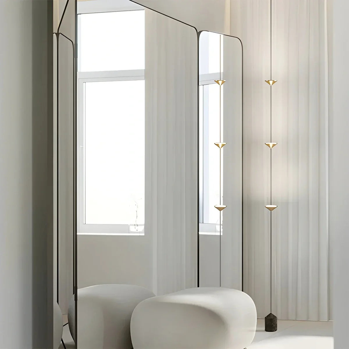 Vloer Tot Plafond Lamp 4 Lichtpunten LED 2,5-3,2 m Woonkamer Slaapkamer Werkkamer Minimalistische Staande Lamp Sfeerverlichting