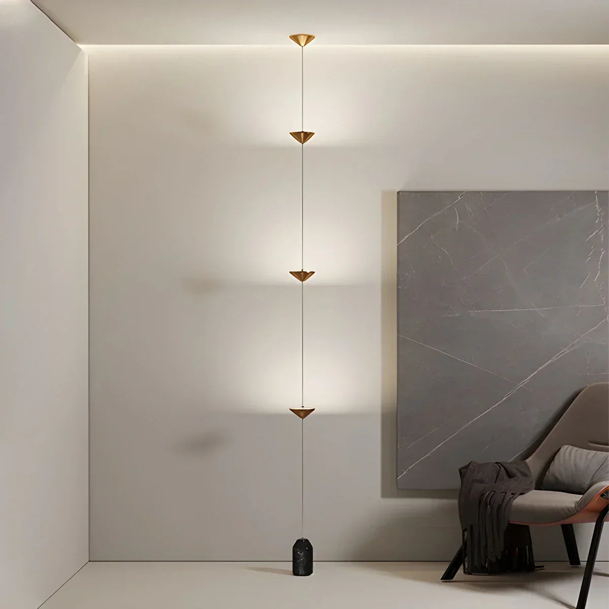 Vloer Tot Plafond Lamp 4 Lichtpunten LED 2,5-3,2 m Woonkamer Slaapkamer Werkkamer Minimalistische Staande Lamp Sfeerverlichting