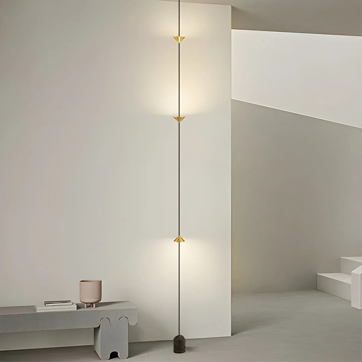 Vloer Tot Plafond Lamp 4 Lichtpunten LED 2,5-3,2 m Woonkamer Slaapkamer Werkkamer Minimalistische Staande Lamp Sfeerverlichting