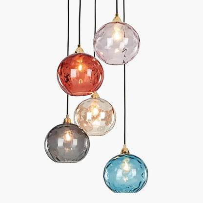 Hanglamp Glas E26 20 cm Grijs Eettafel Woonkamer Slaapkamer Rookglas Bollamp Pendellamp Sfeerverlichting