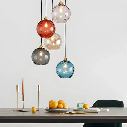 Hanglamp Glas E26 20 cm Grijs Eettafel Woonkamer Slaapkamer Rookglas Bollamp Pendellamp Sfeerverlichting