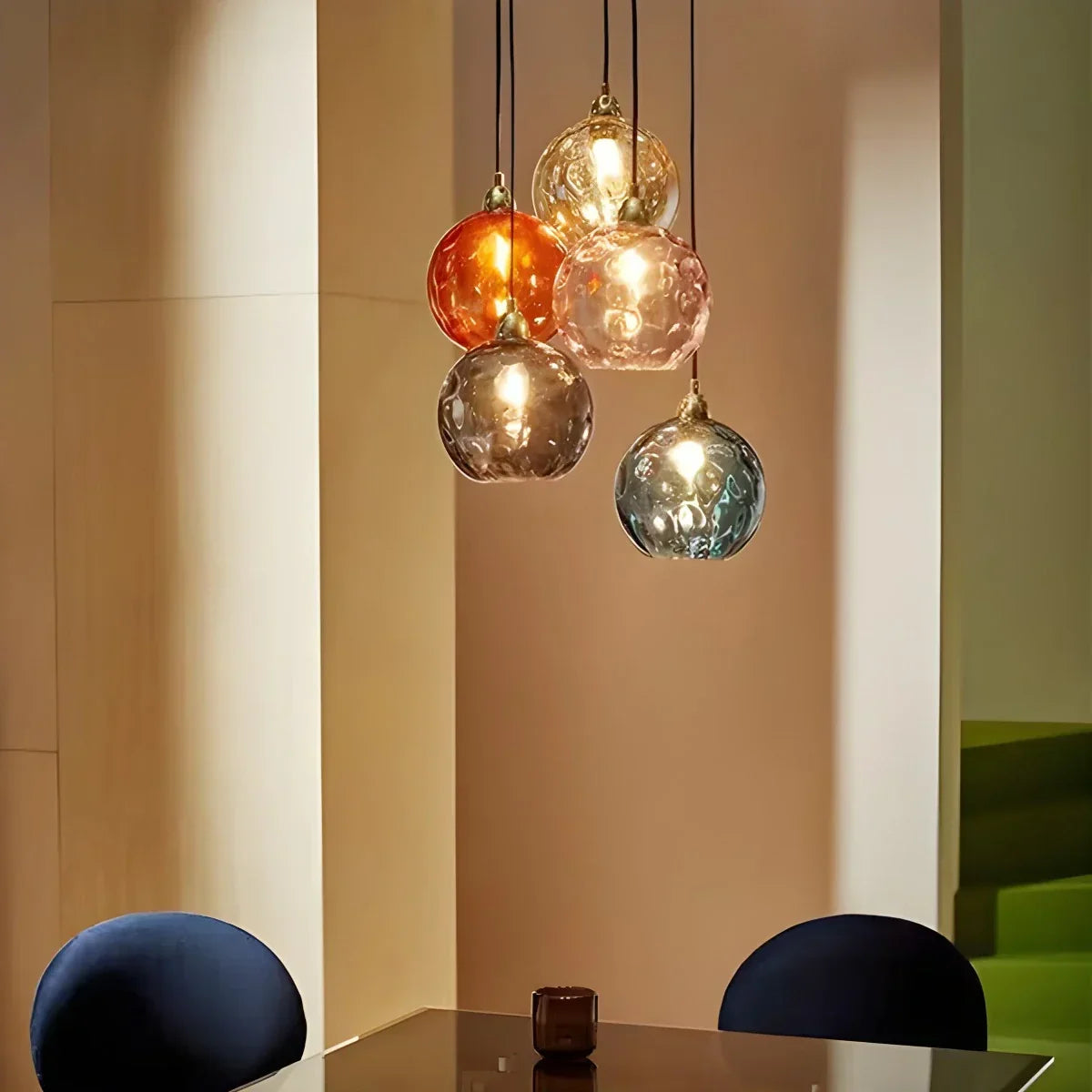 Hanglamp Glas E26 20 cm Grijs Eettafel Woonkamer Slaapkamer Rookglas Bollamp Pendellamp Sfeerverlichting