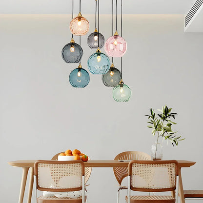 Hanglamp Glas E26 20 cm Grijs Eettafel Woonkamer Slaapkamer Rookglas Bollamp Pendellamp Sfeerverlichting
