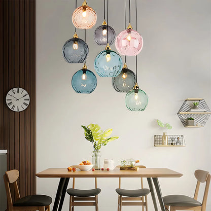 Hanglamp Glas E26 20 cm Grijs Eettafel Woonkamer Slaapkamer Rookglas Bollamp Pendellamp Sfeerverlichting