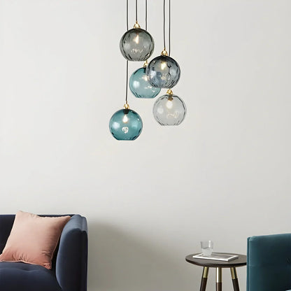 Hanglamp Glas E26 20 cm Grijs Eettafel Woonkamer Slaapkamer Rookglas Bollamp Pendellamp Sfeerverlichting