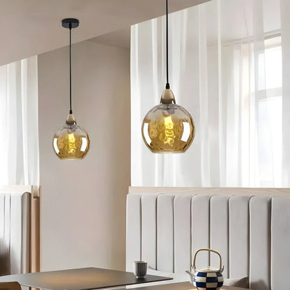 Hanglamp Glas E26 20 cm Grijs Eettafel Woonkamer Slaapkamer Rookglas Bollamp Pendellamp Sfeerverlichting
