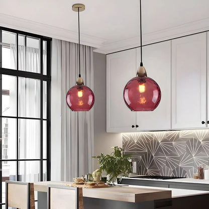 Hanglamp Glas E26 20 cm Grijs Eettafel Woonkamer Slaapkamer Rookglas Bollamp Pendellamp Sfeerverlichting