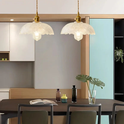 Hanglamp Glas Brons Verstelbare Kabel Woonkamer Eettafel Transparante Glazen Hanglamp Sfeerverlichting Vintage