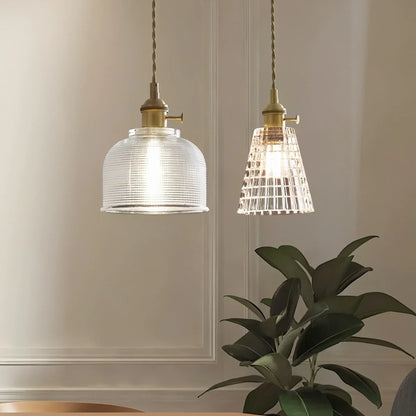 Hanglamp Glas Brons Verstelbare Kabel Woonkamer Eettafel Transparante Glazen Hanglamp Sfeerverlichting Vintage