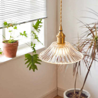 Hanglamp Glas Brons Verstelbare Kabel Woonkamer Eettafel Transparante Glazen Hanglamp Sfeerverlichting Vintage
