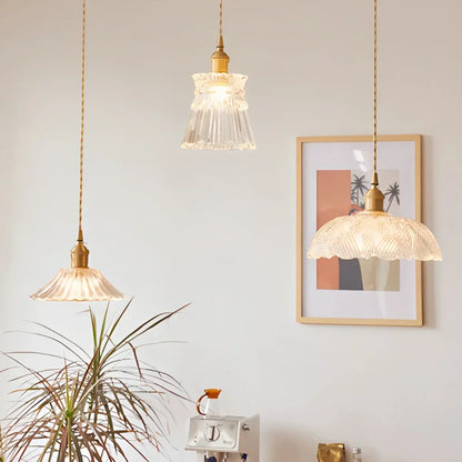 Hanglamp Glas Brons Verstelbare Kabel Woonkamer Eettafel Transparante Glazen Hanglamp Sfeerverlichting Vintage