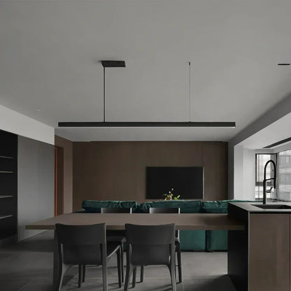Lineaire hanglamp LED aluminium zwart kookeiland eettafel kantoor moderne plafondverlichting minimalistische hanglamp